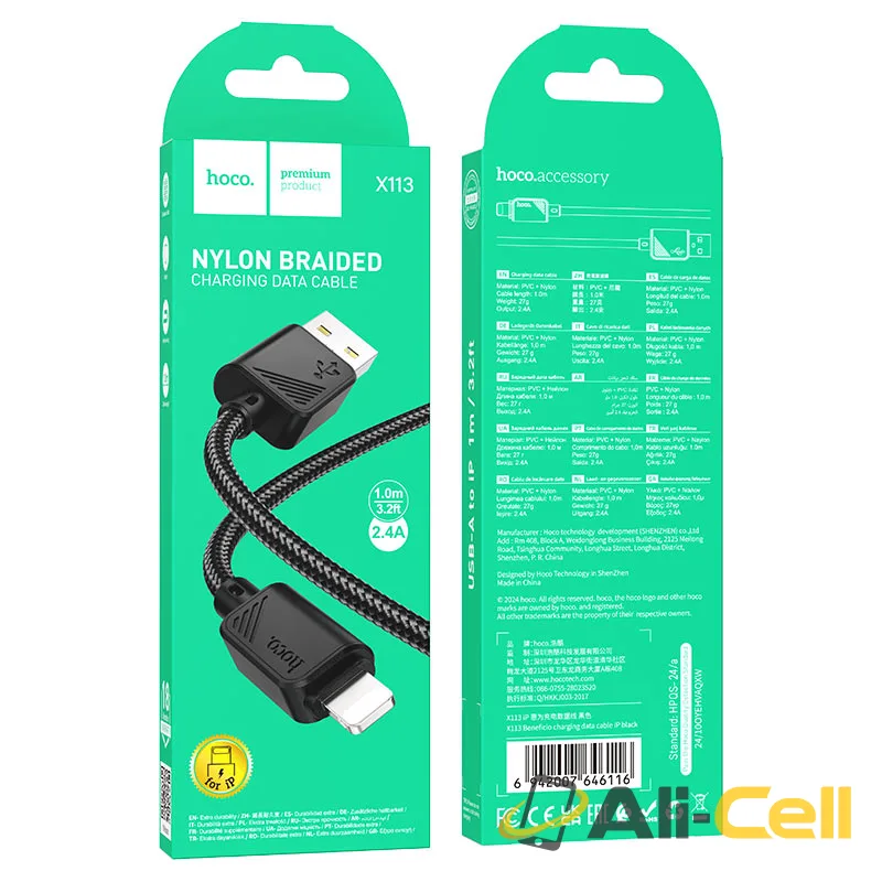 Cable USB to iP “X113 Beneficio” (X113 Ip Grey, 1.0m) — 8
