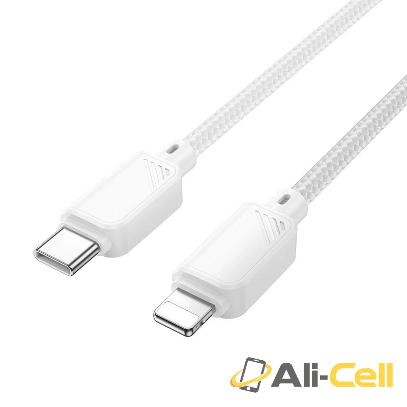 Cable Type-C to iP “X113 Beneficio” PD 27W fast charge (X113 Tc Ip White, 1.0m) — 3