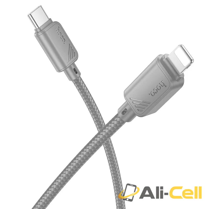 Cable Type-C to iP “X113 Beneficio” PD 27W fast charge (X113 Tc Ip Grey, 1.0m) — 2
