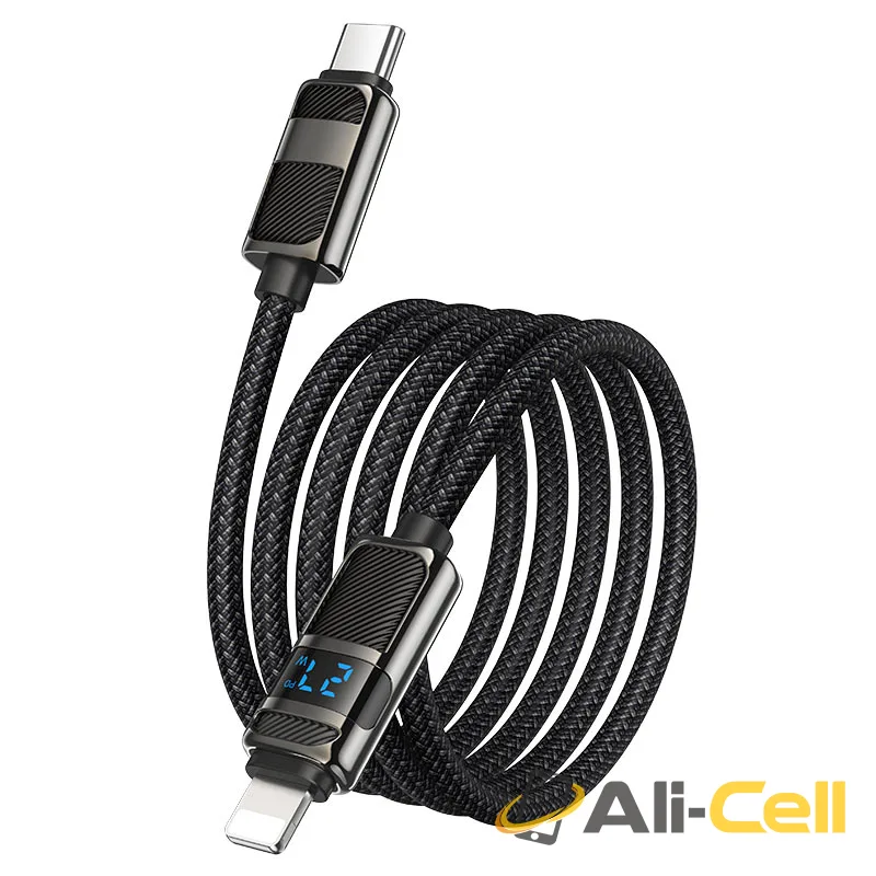 Cable Type-C to iP “U137 Line” PD 27W fast charge (U137 Tc Ip Black, 1.2m) — 4