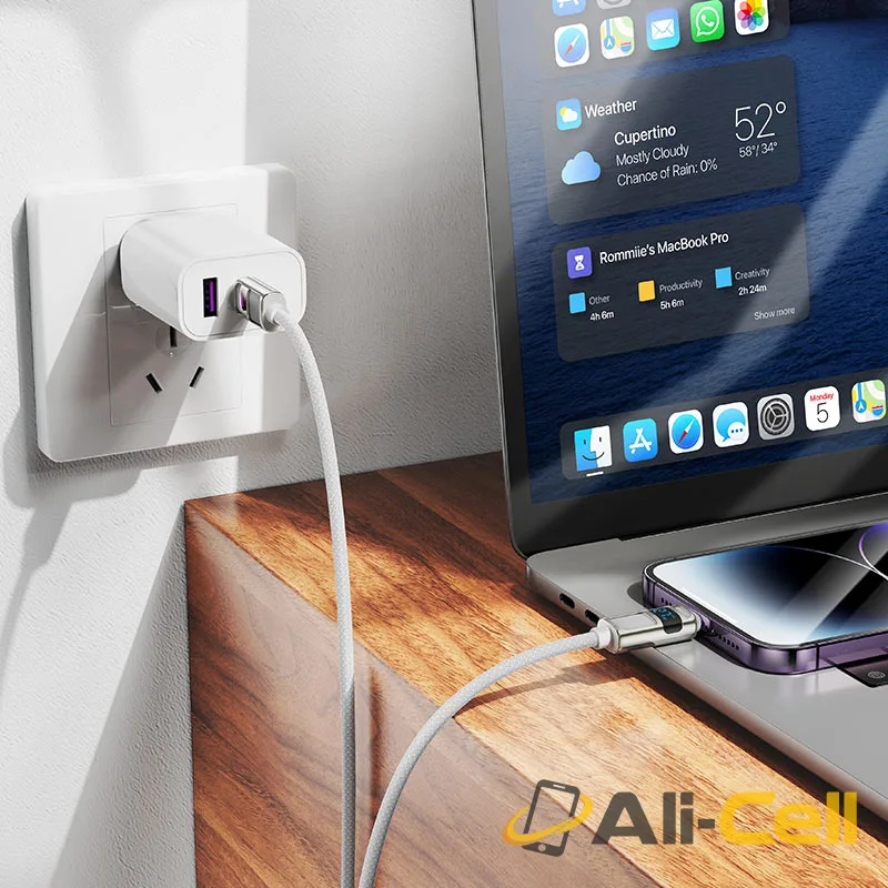 Cable Type-C to iP “U137 Line” PD 27W fast charge (U137 Tc Ip Black, 1.2m) — 7