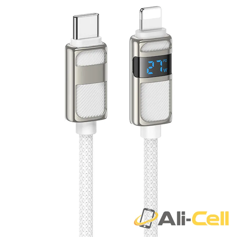 Cable Type-C to iP “U137 Line” PD 27W fast charge (U137 Tc Ip White, 1.2m)