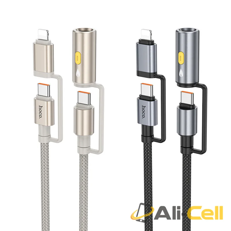 Cable Type-C / iP to Type-C / cigarette lighter “U138” 60W (U138 Tc Ip Tc Cig Grey, 1.2m) — 6