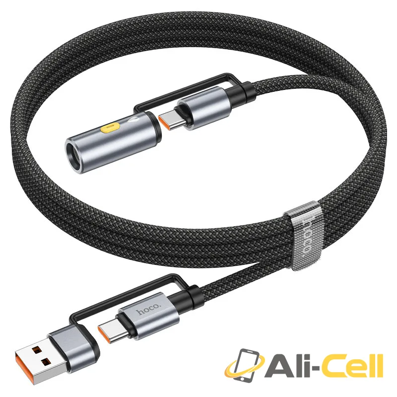 Cable Type-C / USB to Type-C / cigarette lighter “U138” 60W (U138 Usb Tc Tc Cig Black, 1.2m) — 4