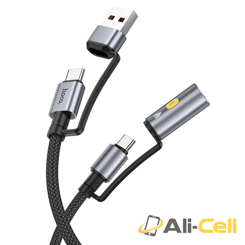 Cable Type-C / USB to Type-C / cigarette lighter “U138” 60W (U138 Usb Tc Tc Cig Grey, 1.2m) — 3