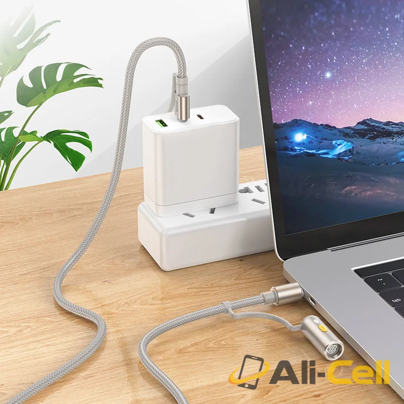 Cable Type-C / USB to Type-C / cigarette lighter “U138” 60W (U138 Usb Tc Tc Cig Grey, 1.2m) — 7