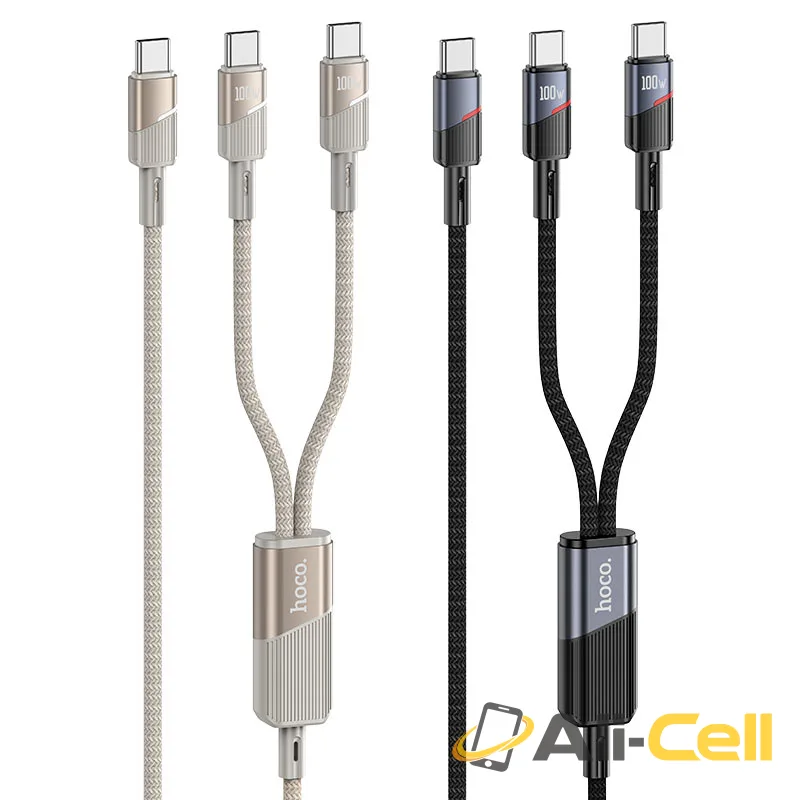 Cable Type-C to 2 × Type-C “U139” 100W (U139 Tc Tc Tc Gold, 1.2m) — 6