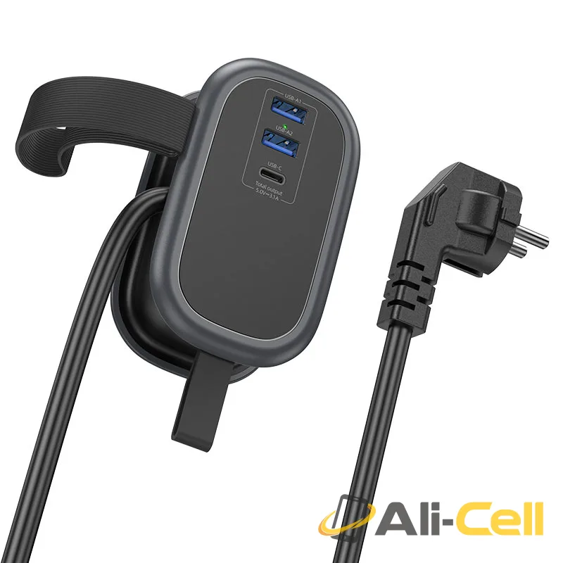 Power strip “NS6 Sharp” 3 ports + 1 socket EU / GER (Ns6 Black) — 5