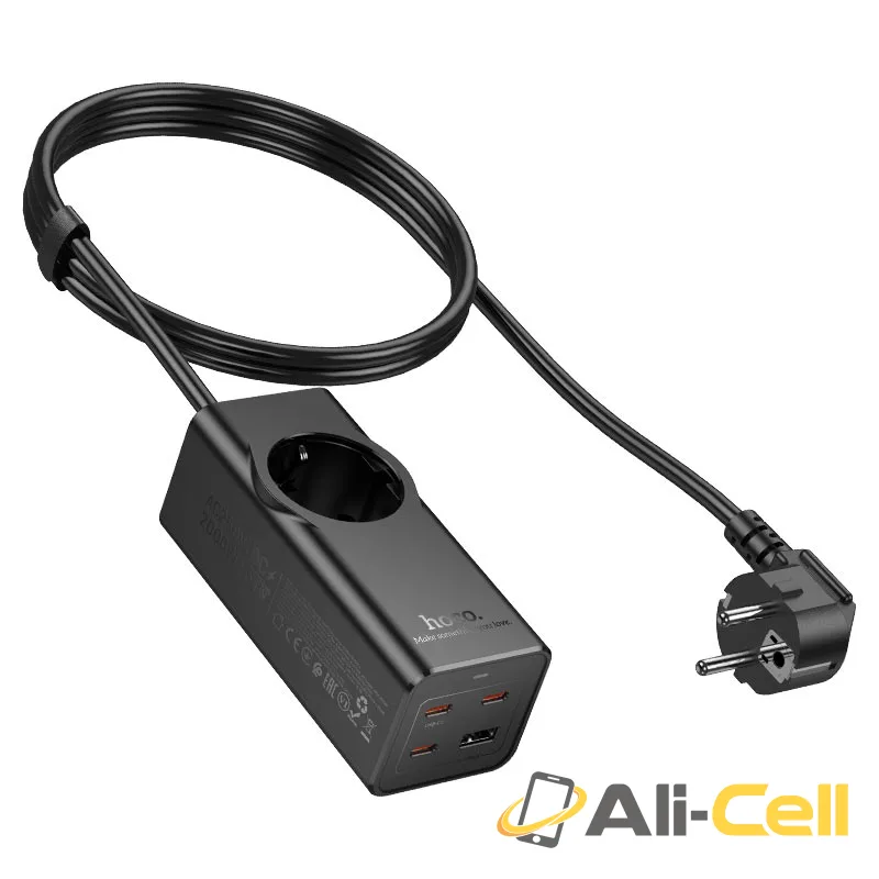 Power strip “NS9 Wisdom” PD67W 4 ports + 1 socket EU / GER (Ns9 Black) — 3