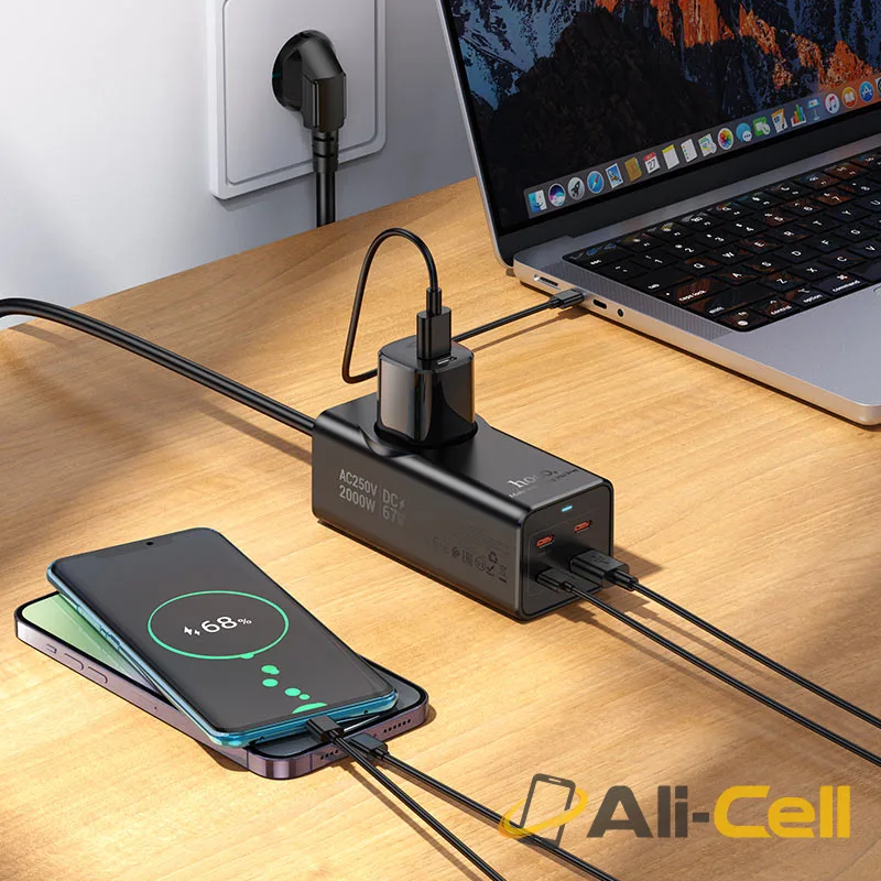 Power strip “NS9 Wisdom” PD67W 4 ports + 1 socket EU / GER (Ns9 Black) — 7