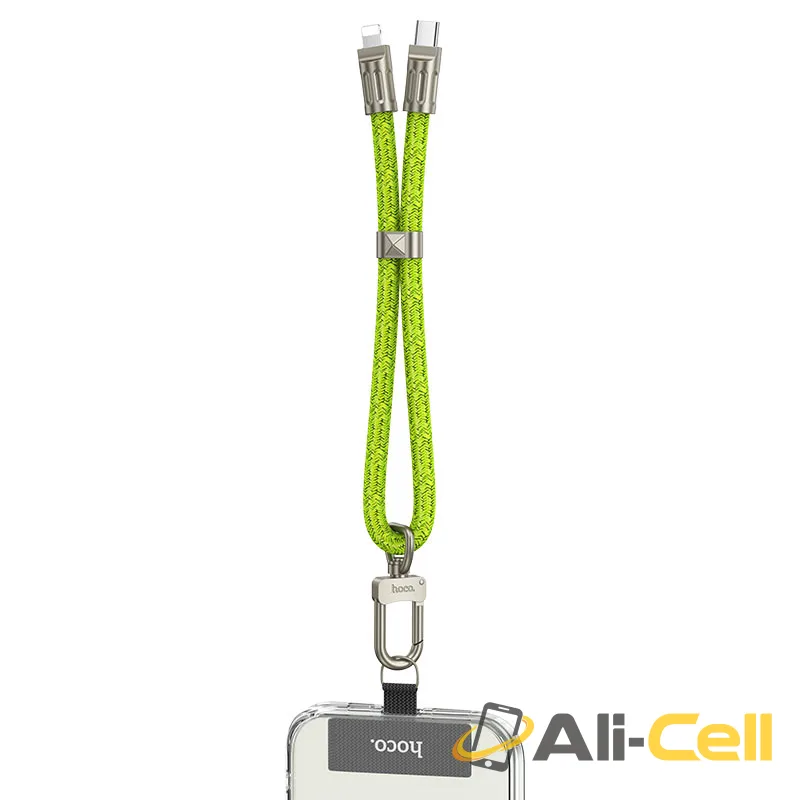 Cable Type-C to iP “GH5 Elegant” lanyard (Gh5 Tc Ip Fluorescent Green) — 4