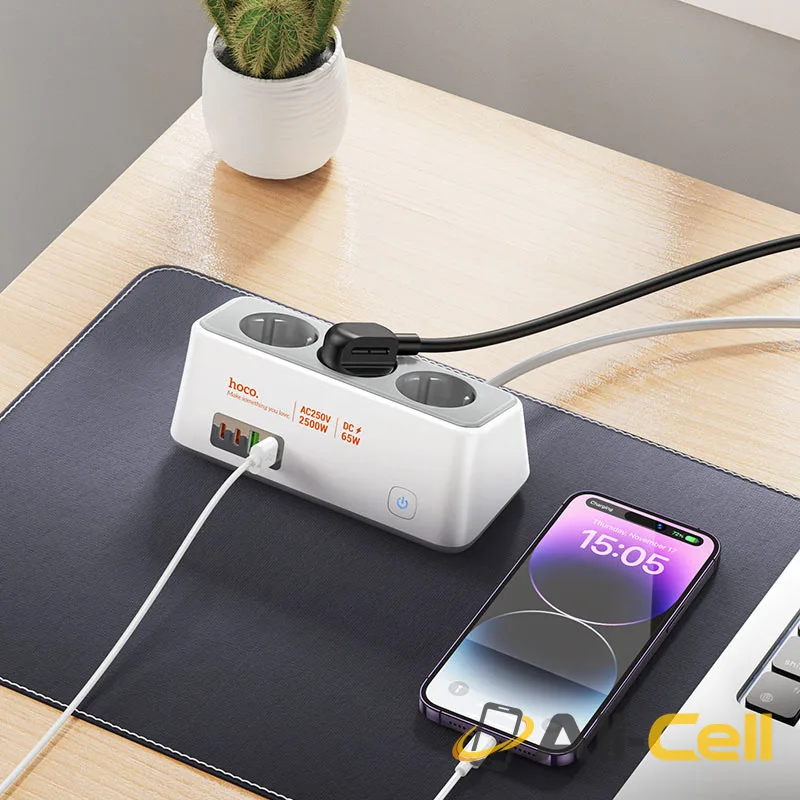 Power strip “AC23 Prominent” PD65W 4 ports + 3 sockets EU / GER (Ac23 White) — 6