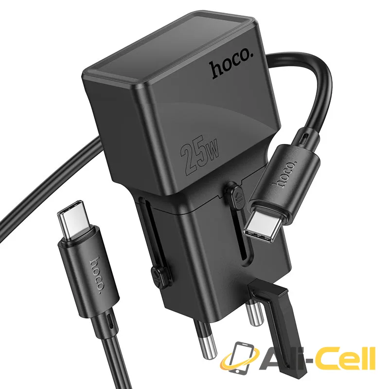 Conversion charger “AC24 Mini” PD25W EU / US / UK / AU (Ac24 Tc Tc Black, Set With Type C To Type C Cable) — 3