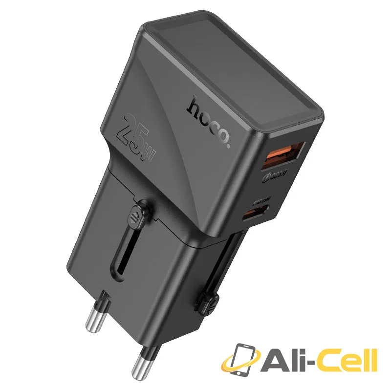 Conversion charger “AC24 Mini” PD25W EU / US / UK / AU (Ac24 Tc Ip Black, Set With Type C To Ip Cable) — 2