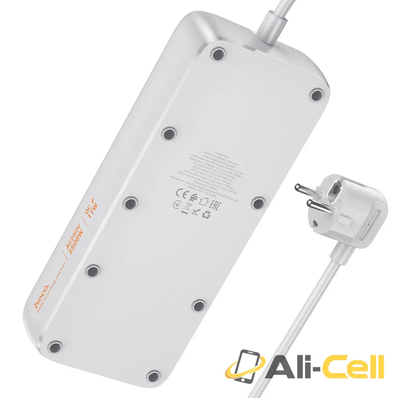 Power strip “AC21 Sunlight” 4 ports + 4 sockets EU / GER (Ac21 Black, 3m) — 5