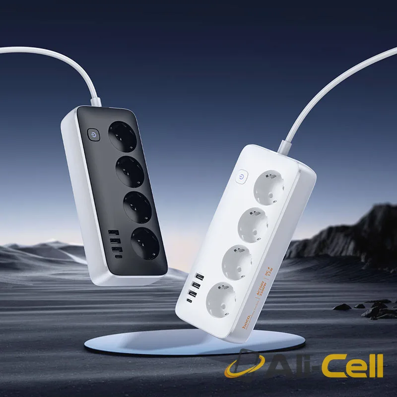 Power strip “AC21 Sunlight” 4 ports + 4 sockets EU / GER (Ac21 Black, 3m) — 8