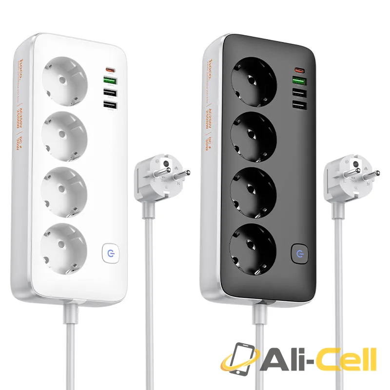 Power strip “AC22 Sunlight” PD30W 4 ports + 4 sockets EU / GER (Ac22 White, 1.5m) — 6