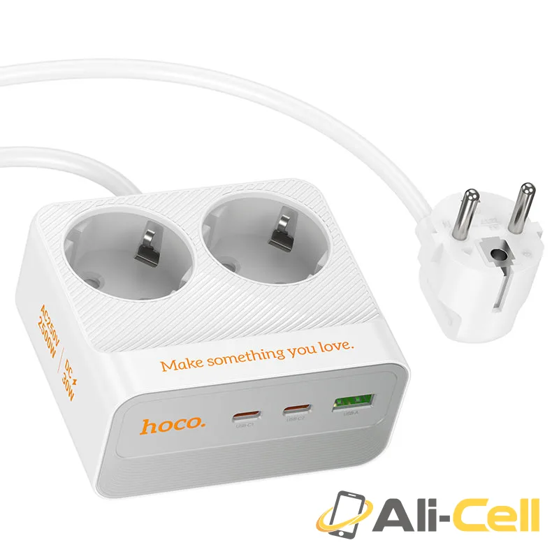 Power strip “AC27 Descanso” PD30W 3 ports + 2 sockets EU / GER (Ac27 White)