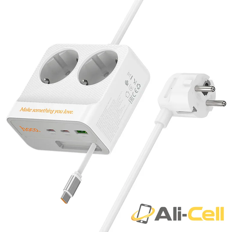 Power strip “AC28 Descanso” PD45W 4 outputs + 2 sockets EU / GER (Ac28 White) — 2