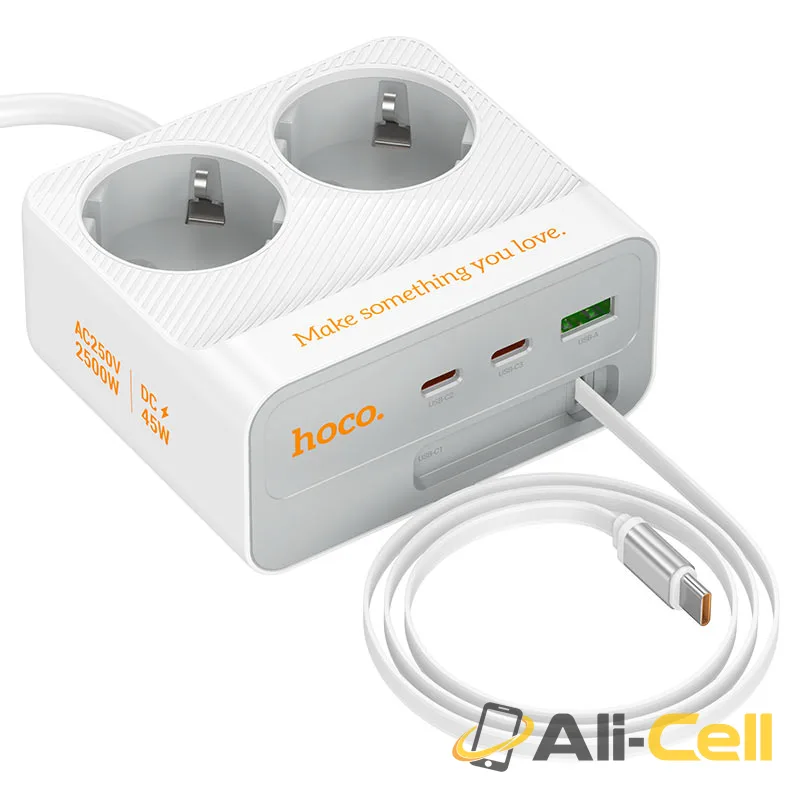 Power strip “AC28 Descanso” PD45W 4 outputs + 2 sockets EU / GER (Ac28 White) — 3