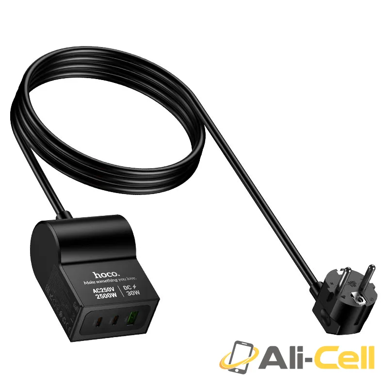 Power strip “AC33 Win” PD30W 3 ports + 1 socket EU / GER (Ac33 Black) — 5