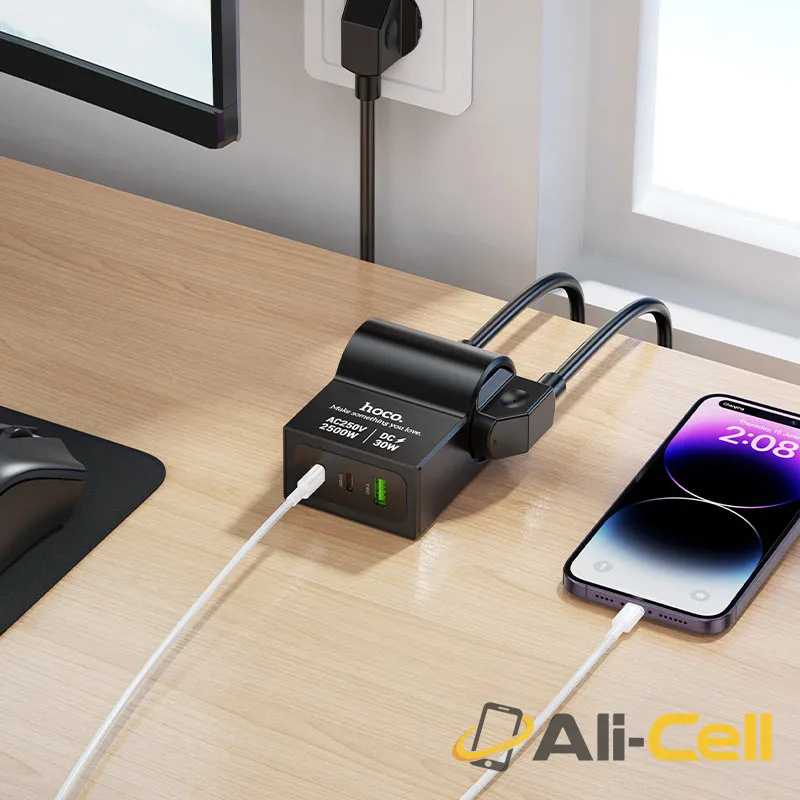 Power strip “AC33 Win” PD30W 3 ports + 1 socket EU / GER (Ac33 Black) — 6