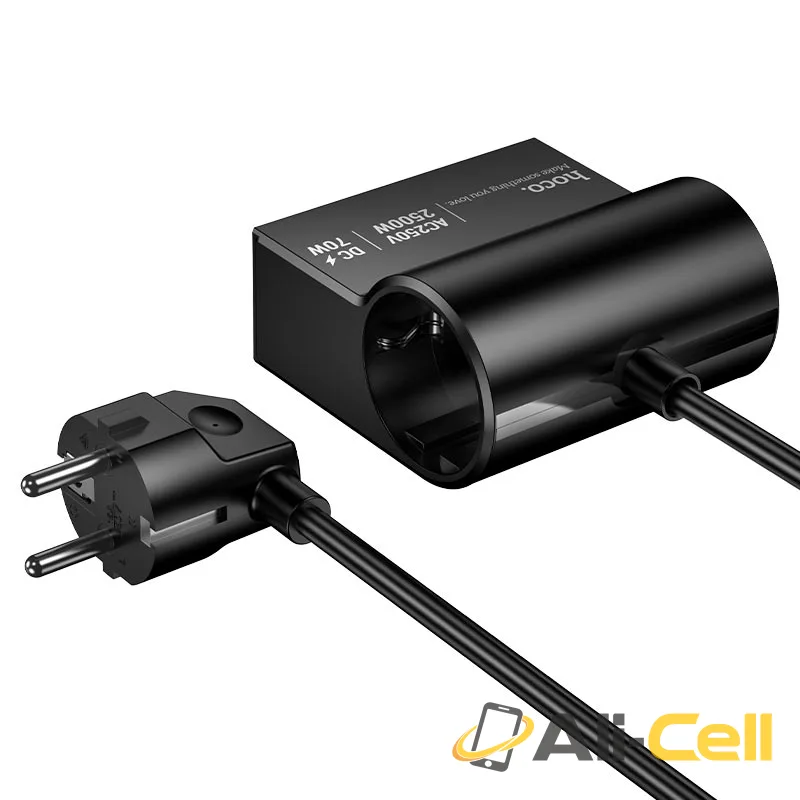 Power strip “AC34 Win” PD70W 4 ports + 2 sockets EU / GER (Ac34 Black) — 4