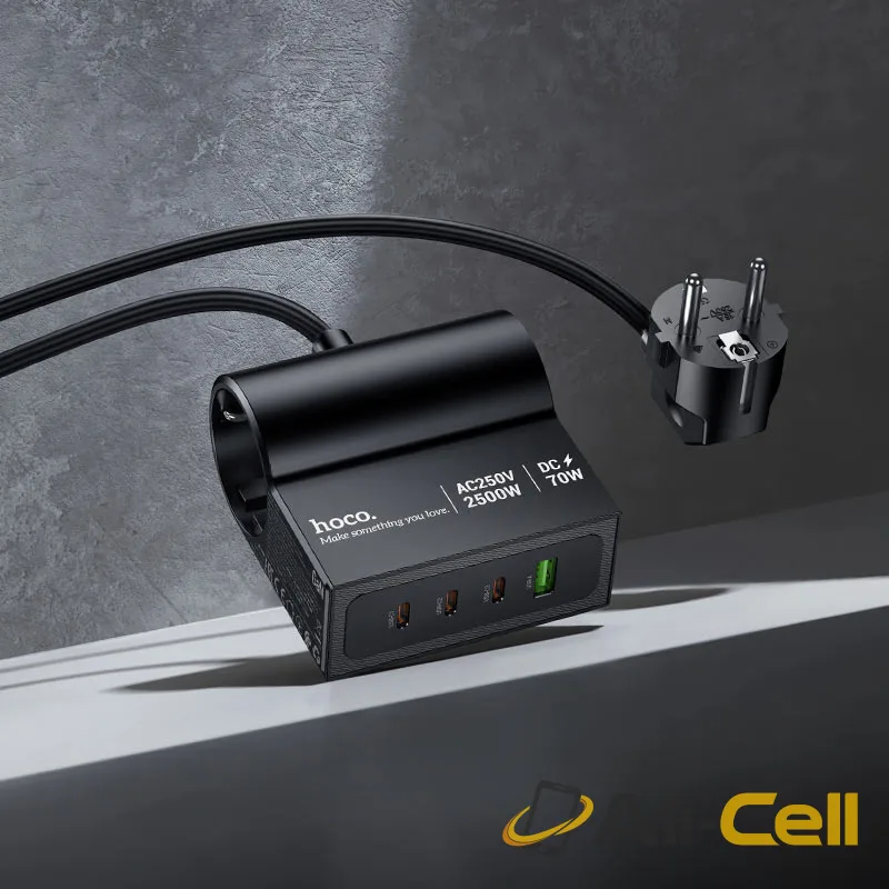 Power strip “AC34 Win” PD70W 4 ports + 2 sockets EU / GER (Ac34 Black) — 7