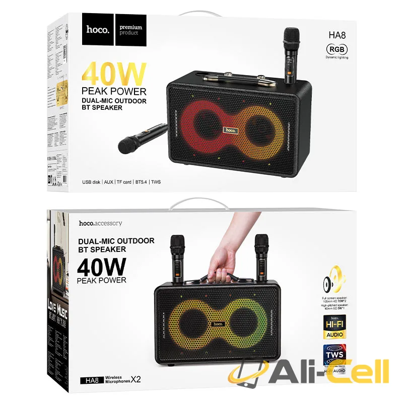 Wireless speaker “HA8 Ave” portable loudspeaker (Ha8 Black) — 8