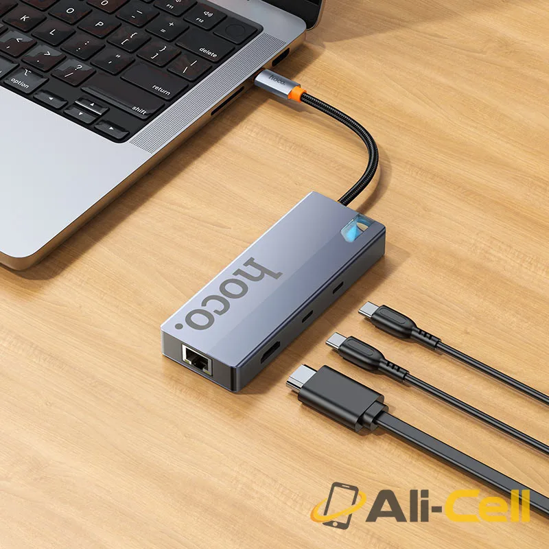 Type-C hub “HB52 Wow” 8-in-1 multifunctional (Hb52 Deep Space Grey) — 6