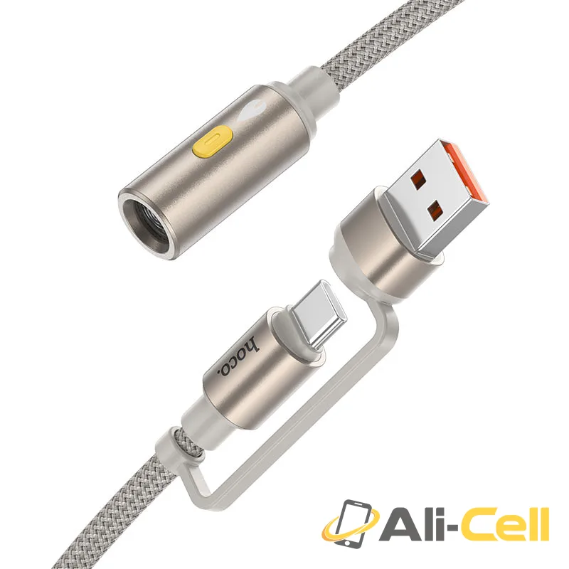 Cable adapter USB-A / Type-C to cigarette lighter “UA38B” (Ua38b Black) — 2
