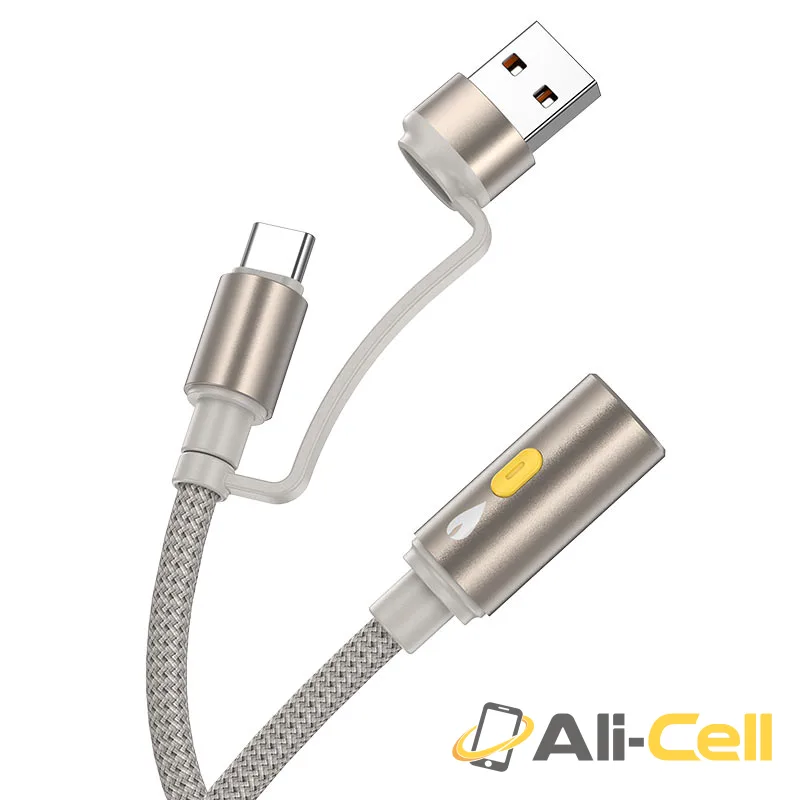 Cable adapter USB-A / Type-C to cigarette lighter “UA38B” (Ua38b Gold) — 4