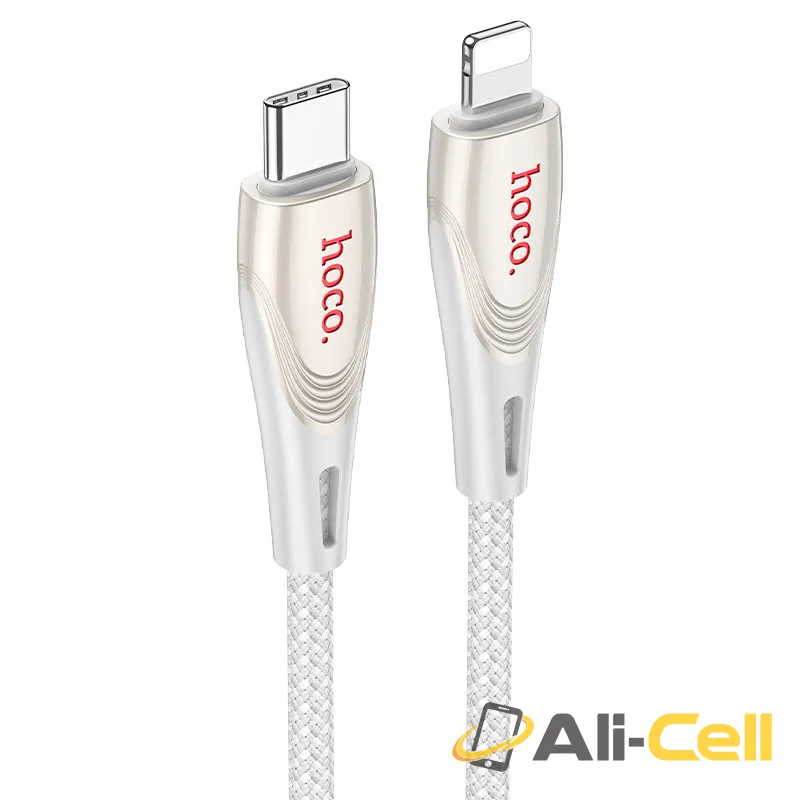 Cable Type-C to iP “U133 Monte” PD 27W fast charge (U133 Pd Tc Ltn Grey, 1.2m)