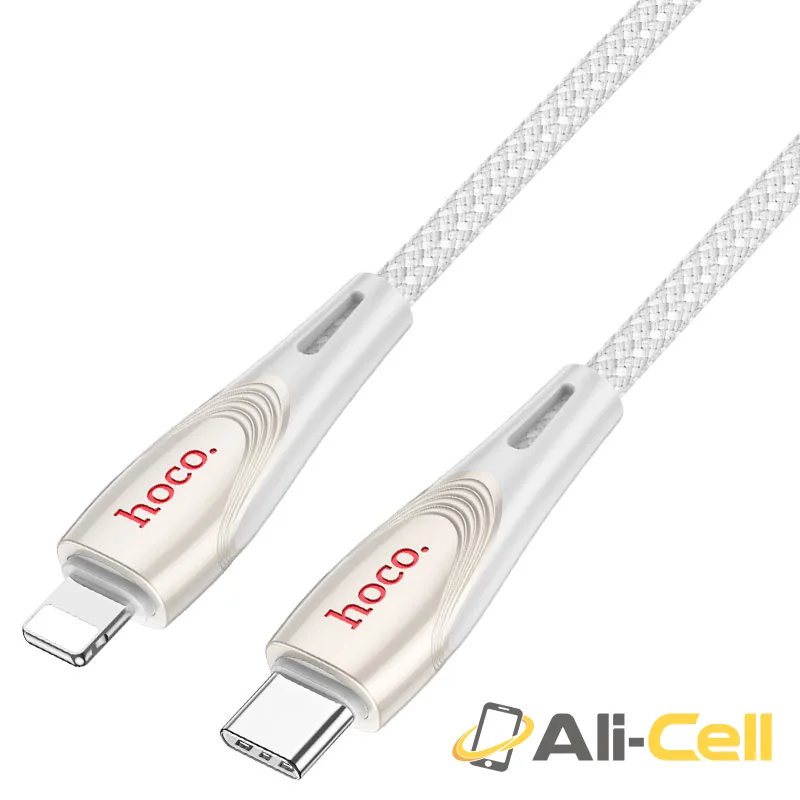 Cable Type-C to iP “U133 Monte” PD 27W fast charge (U133 Pd Tc Ltn Grey, 1.2m) — 2