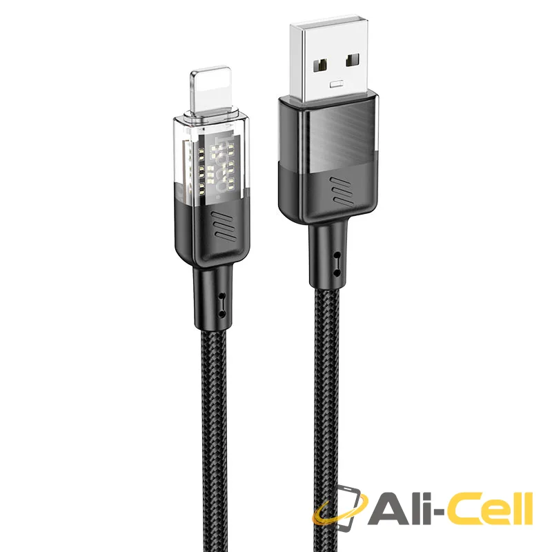 Cable USB to iP “U129 Spirit” (U129 Usb Ltn Black, 1.2m)