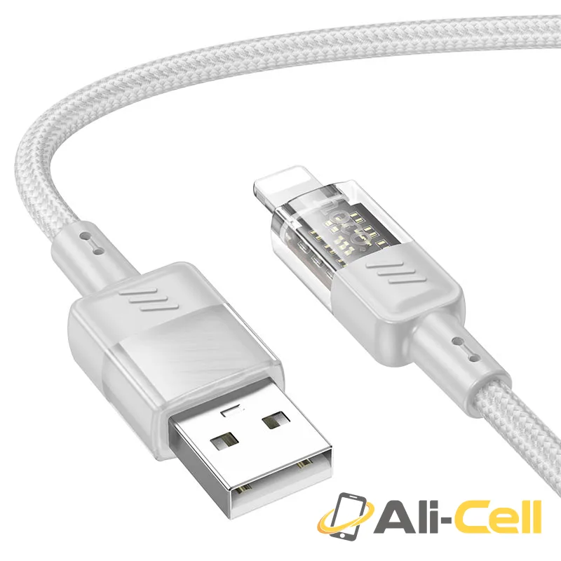 Cable USB to iP “U129 Spirit” (U129 Usb Ltn Grey, 1.2m) — 2