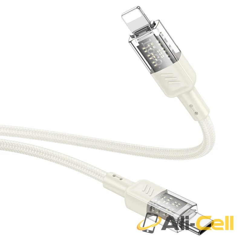Cable Type-C to iP “U129 Spirit” PD 27W fast charge (U129 Pd Tc Ltn Grey, 1.2m) — 4