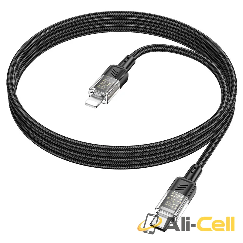Cable Type-C to iP “U129 Spirit” PD 27W fast charge (U129 Pd Tc Ltn Grey, 1.2m) — 5