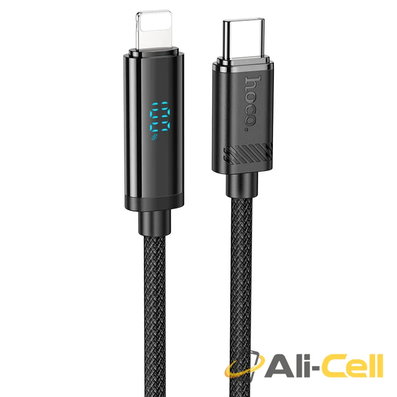 Cable Type-C to iP “U127 Power” PD 27W fast charge (U127 Pd Tc Ltn Black, 1.2m)