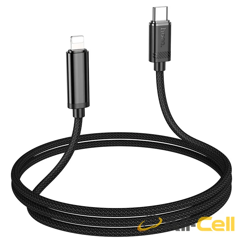 Cable Type-C to iP “U127 Power” PD 27W fast charge (U127 Pd Tc Ltn Black, 1.2m) — 5