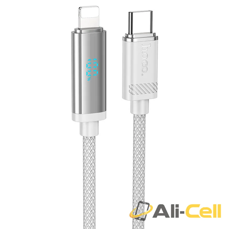Cable Type-C to iP “U127 Power” PD 27W fast charge (U127 Pd Tc Ltn Silver Grey, 1.2m)