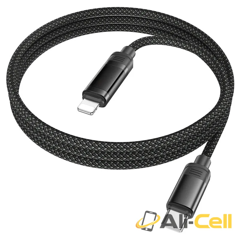 Cable Type-C to iP “U126 Lantern” PD 27W fast charge (U126 Pd Tc Ltn Grey, 1.2m) — 5