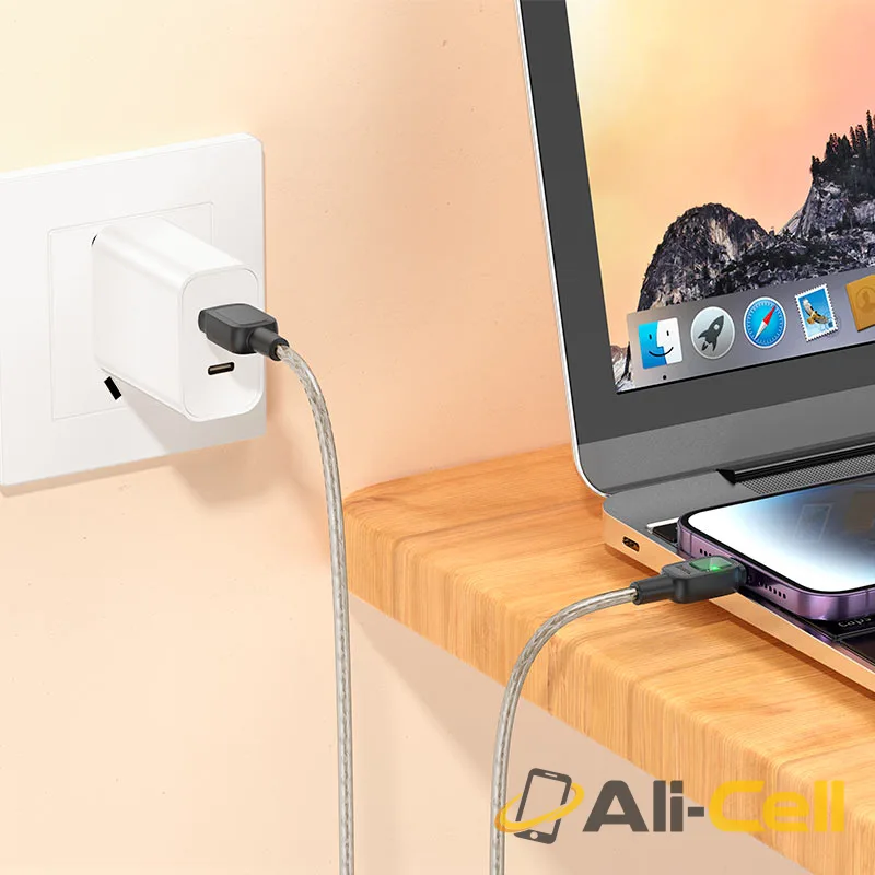 Cable USB to iP “U124 Stone” intelligent power-off (U124 Usb Ltn Black, 1.2m) — 7
