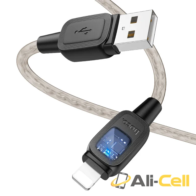 Cable USB to iP “U124 Stone” intelligent power-off (U124 Usb Ltn Grey, 1.2m) — 3
