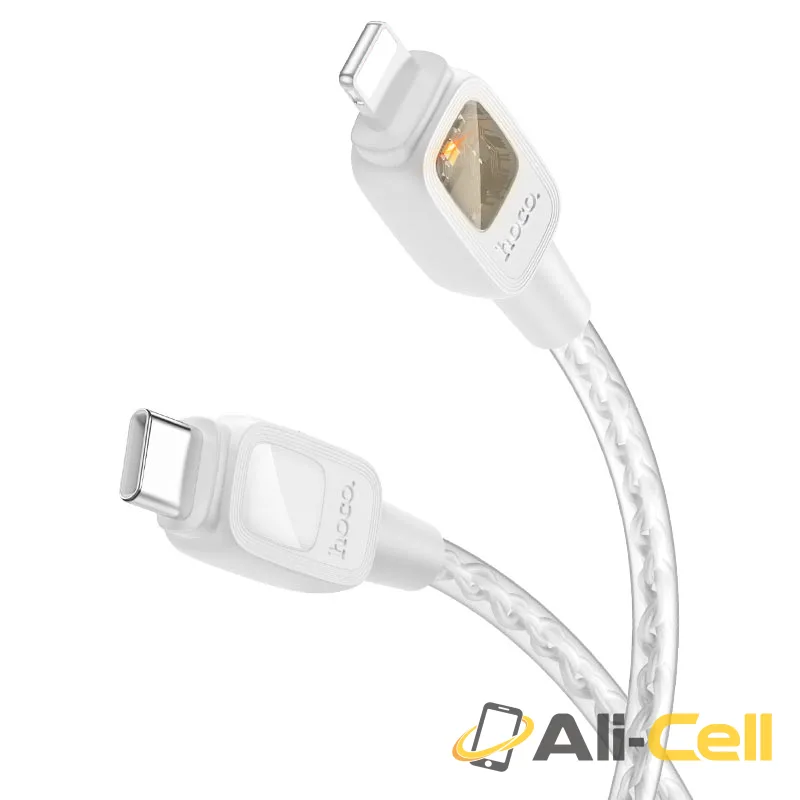 Cable Type-C to iP “U124 Stone” PD 27W fast charge (U124 Pd Tc Ltn Black, 1.2m) — 2