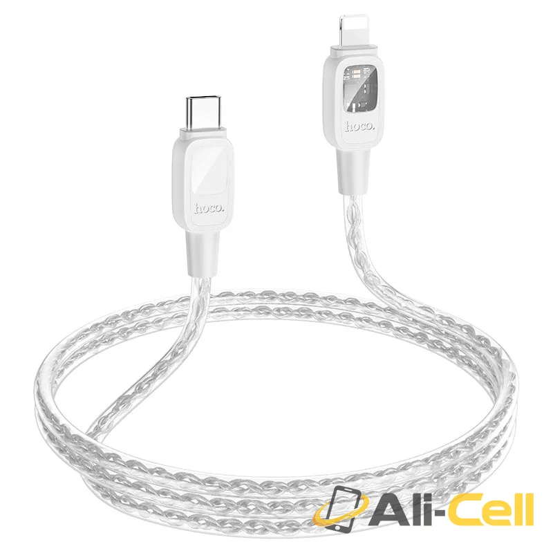 Cable Type-C to iP “U124 Stone” PD 27W fast charge (U124 Pd Tc Ltn Black, 1.2m) — 5