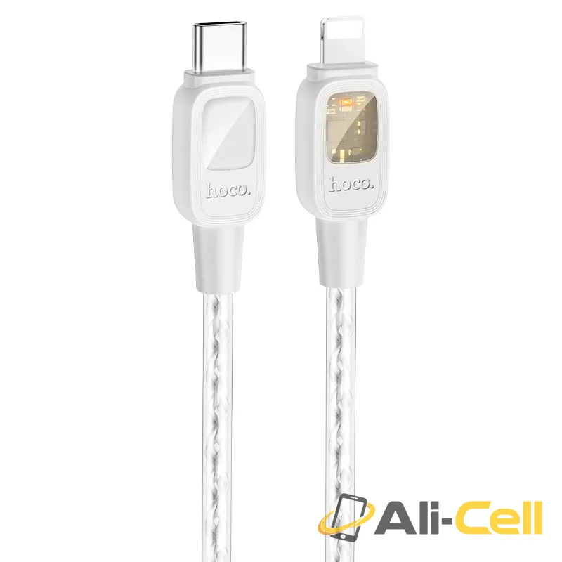 Cable Type-C to iP “U124 Stone” PD 27W fast charge (U124 Pd Tc Ltn Grey, 1.2m)
