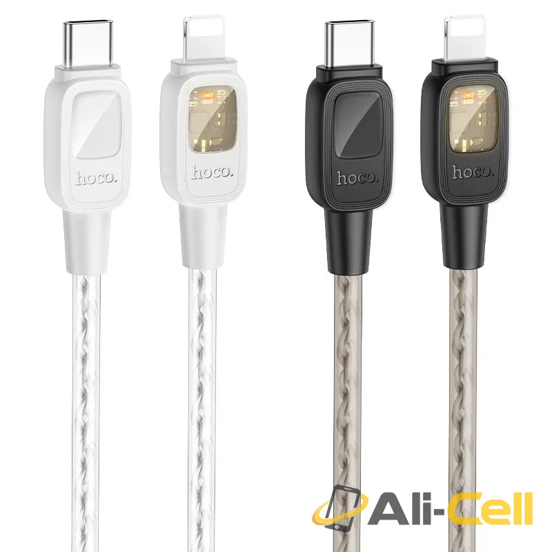 Cable Type-C to iP “U124 Stone” PD 27W fast charge (U124 Pd Tc Ltn Grey, 1.2m) — 6
