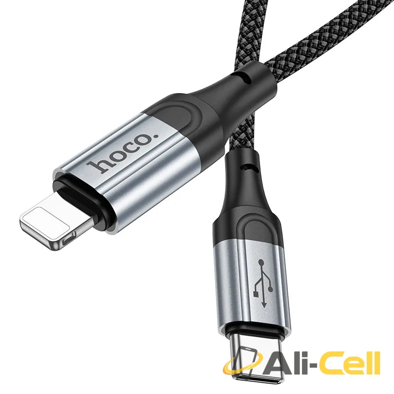 Cable Type-C to iP “X102 Fresh” PD 27W fast charge (X102 Pd Tc Ltn Black, 1.0m) — 3
