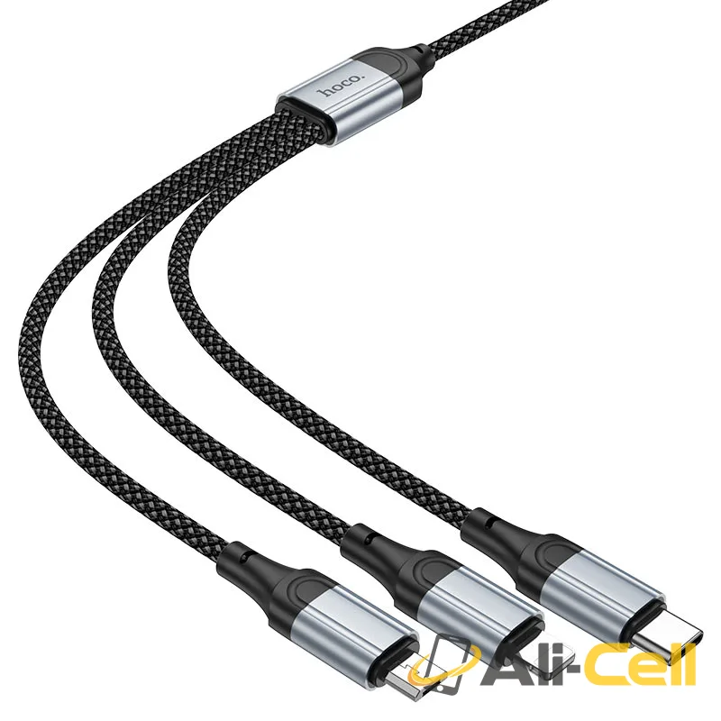 Cable 3-in-1 “X102 Fresh” charging wire (X102 3in1 Black, 1.0m) — 4